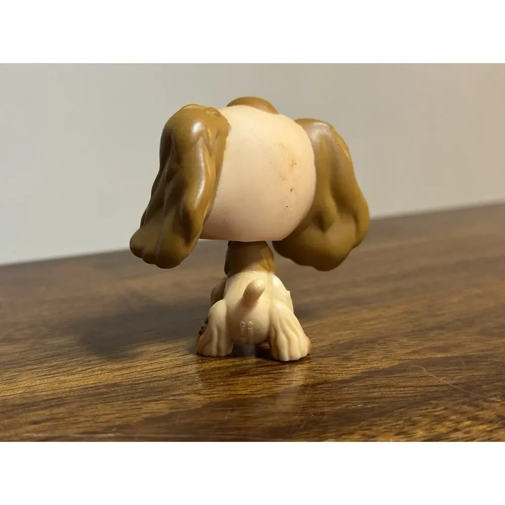 Littlest Pet Shop Cocker Spaniel Dog #1318 Hasbro LPS 2006 Brown Tan Blue Eyes